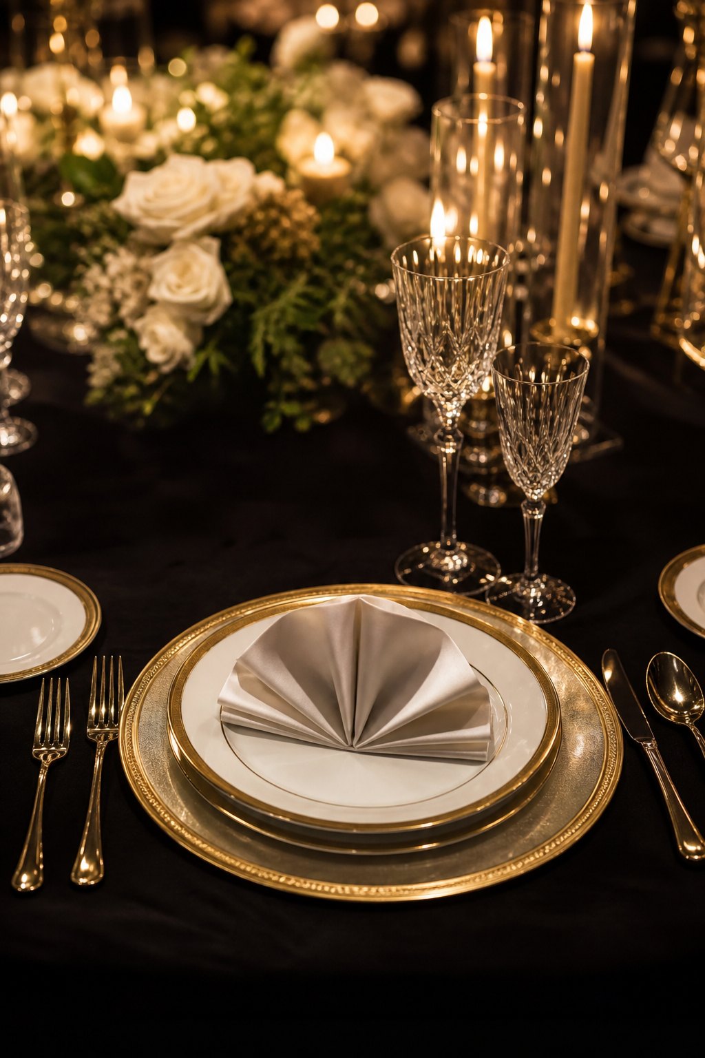 Agencja eventowa Zenit Event - detal eleganckiego nakrycia stolu
